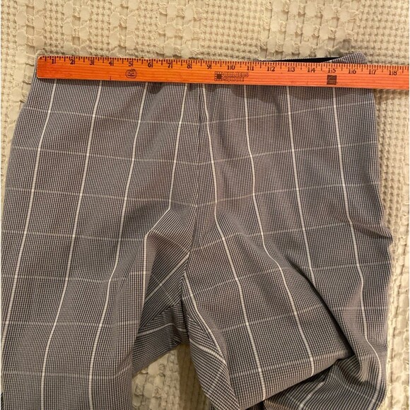 A New Day Pants Size 14 Cropped Black & White Striped Side Zipper Elastic Waist - Picture 5 of 12